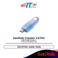 SanDisk Creator CZ75C USB-C USB 3.2 Gen 1 PenDrive (256GB / 512GB)