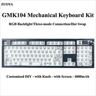 ZUOYA GMK104 Threemode Customized DIY Mechanical Keyboard Kit with Knob Display Supports Hot Swap VI