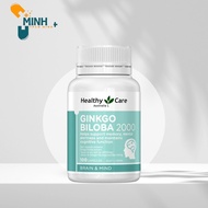 BỔ NÃO GINKGO BILOBA 2000mg Heathy Care hàng Nội Địa ÚC hộp 100 viên