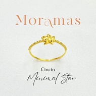 Moramas MINIMAL STAR Ring 916 Gold/ MINIMAL Ring STAR Gold 916 (Steel/ Budget/ Solid)