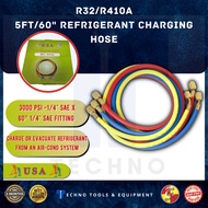 USA Refrigerant Charging Hose (R12/R22/R134a/R404a) 5ft/60"