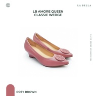 LA BELLA รุ่น LB AMORE QUEEN CLASSIC WEDGE - ROSY BROWN 38 One