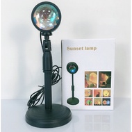 MLADEN RGB Color Changing Sunset Projection Lamp Live Stream Background Ambient Light Adjustable Sun