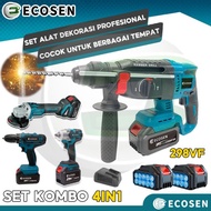 Ecosen Mesin Bor Hammer Rotary Litium/Gerinda Baterai/Bor Cas/Bor