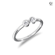 Zilvy Minimal Ring - แหวนหญิงเพชรแท้ เพชรน้ำร้อย 0.06 กะรัต (GR806)