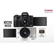 Canon EOS M50 Kit 15-45 mm.(รับประกัน 1ปี) สีขาว White