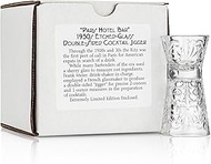 “Paris Hotel Bar” 1930s Etched-Crystal Double-Sided Cocktail Jigger