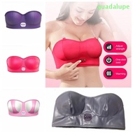 GUADALUPE Electric Breast Massager Bra, PU leather Electric Electric Vibration Bra, Smart Vibrating Heating Hot Compress Breast Beauty Instrument Firming Enlarge