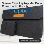 12 Inch Macbook Laptop Sleeve Case with Pouch – Stylish & Lightweight Felt Sleeve