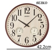 SEIKO Quartz Thermometer Hygrometer Large Big Analogue Wall Clock QXA783B