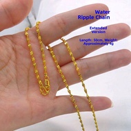 Non-Fading Sand Gold Necklace Womens Single Chain Gold Plated Color Gold Bare Chain Clavicle Chain P