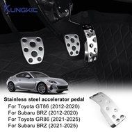 Kungkic Stainless Steel Footrest Clutch Brake Gas Pedal Covers for Subaru Brz/toyota 86/gt86/gr86