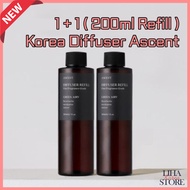 (1+1) Refill 200ml Flower Diffuser Korea Ascent Natural Diffuser Refill 2PCS + Lead stick 12P Ascent
