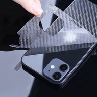 （Great. Cell phone case）Transparent 3D Carbon Fiber Film Wrap Skin Phone Sticker For iPhone 13 Pro Max 13 Pro 13 Mini / iPhone SE 2021 SE 2020 Clear Sticker