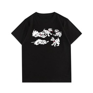 Ed Puppy Illustration Printed Short Sleeve Top Couple T-Shirt Student Summer E603