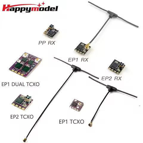 HappyModel EP1 / EP1 TCXO / EP2 / EP2 TCXO / EP1 DUAL TXCO 2.4G ELRS Nano Long Range RX for RC FPV L