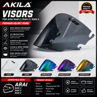 AKILA Helmet Visor Arai RAM2 RAM3 RAM4 Rainbow Smoke Clear Replacement Lens Motorcycle Helmet Shield