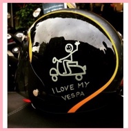 ❃ ✨ ♟ Sticker Vespa Ilove My Vespa Sticker Helmet Vespa Sprint Primavera Lx S universal 14x10cm