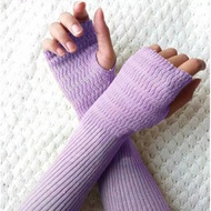 Handshock rajut jempol / Manset tangan panjang dalaman hijab