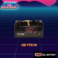 แบตเตอรี่แห้ง OD Battery YTX7A-BS (12V 7A) GPX CR5  KEEWAY SUPERLIGHT200