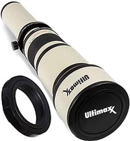 Ultimaxx 650-1300mm Telephoto Zoom Lens Set for Canon EOS 7D Mark II, 6D Mark II, 5D Mark III, 5D Mark IV, 5Ds, 1Ds, 80D, 90D, 77D, 70D, 60D, 60Da, 40D, T7, T7i, T6s, T6i, T6, T5i, T5, T4i, T3i, SL1