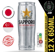 SAPPORO Japanese Premium Draft Beer 650ML X 12 (CAN) - FREE DELIVERY WITHIN 3 WORKING DAYS!