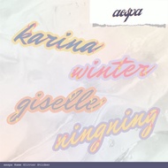 Giltter aespa Name Sticker