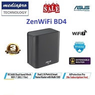 ASUS ZenWiFi BD4 1-pack (Black color) BE3600 WiFi 7 Router, Dual 2.5G Port - 3 Yr Asus SG Warranty
