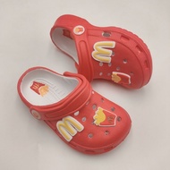 2024 Crocs and Mcdo co-branded flat sandals for kids