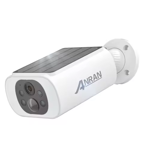 ANRAN 2K Solar Security Camera 3MP Outdoor Wireless 2.4G WIFI Camera Battery Camera Floodlight Color