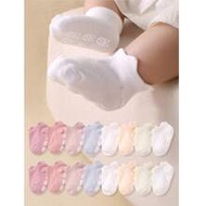 16/8 Pairs Soft Baby Socks With 3D Rabbit Ears And Non-Slip Dots, Girls Anti-Slip Socks, Cute Rabbit