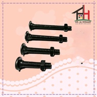 CB M6 Nut Bolt - CARRIAGE Bolt 1/ 4 x 4 Inch (10 CM Umbrella Bolt)