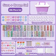 DIY Goo Card Set Three-layer Storage Box Guka Sticker Set Cream Glue Deluxe Edition Girl Full Set Ha