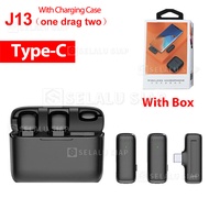 Microphone Nirkabel Lavalier Dual Wireless Mic Bluetooth Portable Mic Clip On Wireless Microphone 2
