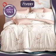 7IN1 Cadar Comforter Set Exclusive Design 1000 Thread Count Bedsheet Queen & King Size | Ready Stock