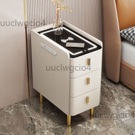 NEW Solid wood smart bedside table multifunctional wireless charging bedroom ultra-narrow smart beds