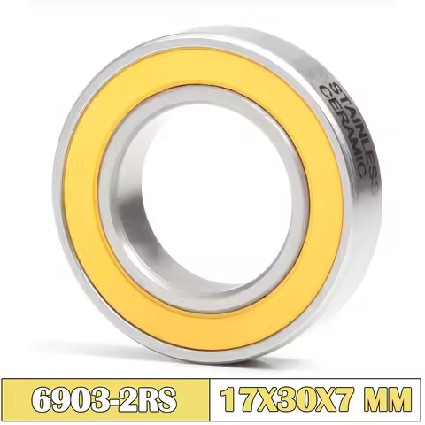 6903-2RS Stainless Bearing 17*30*7 mm ( 1 PC ) ABEC-5 6903 RS Bicycle Hub Front Rear Hubs Wheel 17 3