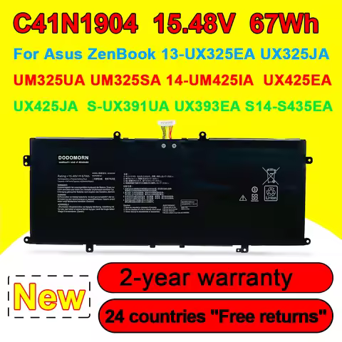 C41N1904 Laptop Battery For ASUS ZenBook 14 UX425UA UM425IA UX425EA UX425JA BX325JA UX325EA UX325JA 
