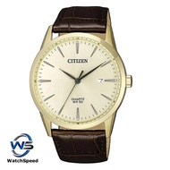 Citizen BI5002-14A Analog Quartz White Dial Rose Gold Tone Leather Men's Watch