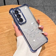 เคส OPPO Reno 12 Pro 11 10 Pro 12F Reno11Pro 11F 7Z 8Z 8 6 5 5G เคสโทรศัพท์ใสหรูหรากันกระแทกหนารองรั