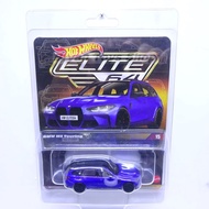 Hot Wheels Premium Elite 64 bmw M3 Touring biru FREE PROTECTOR