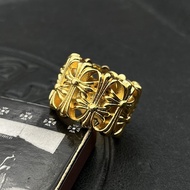C.H Silver Plated Distressed Retro Hip Hop Index Finger Ring Ring