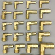 【Hot ticket】 Brass Hose Barb Fitting Elbow 6mm 8mm 10mm 12mm 16mm To 1/4 1/8 1/2 3/8 Male Thread Bar