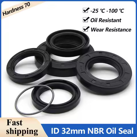 2/5pcs ID 32mm NBR Oil Seals TC-32*42/43/44/45/47/48/50/52/55/56/60/62/65/72*7/8/10/12mm Nitrile Rub