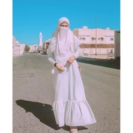 DRESS PUTIH SUCI BAK BIDADARI S M L XL XXL XXXL XXXL UMRAH | BF& MOM TO BE | PHOTOSHOOT