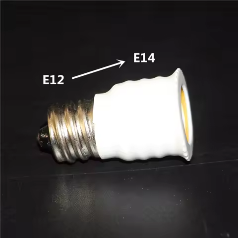 50Pcs/Lot E12 to E14 White Color Fireproof ABS Material Lamp Holder Converter e12 - e14 LED Bulb Lig