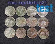 加拿大1-12月紀念幣1999硬幣千禧年25分12枚大全套全新英國女王