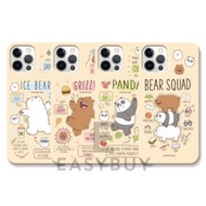 🇰🇷 WE BARE BEARS LIFE PATTERN SLIM CASE 韓國 熊熊三兄弟 熊熊遇見你  三裸熊 生活篇 超薄超輕款式 手機保護套   (適用於多款手機型號) iPhone13 iPhone12 iPhone11 iPhoneX iPhoneXR iPhoneXS 同時 適用於 三星 Samsung Galaxy S10 Galaxy S20 Galaxy S21  Note 20 Ultra GALAXY S22 S22+ S22 Ultra 韓國直送