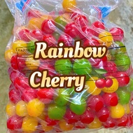 RAINBOW CHERRY PLUM ACAR asam asam enak merah kuning hijau buah ceri campur cherry 2kg 1kg