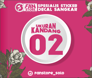 Stiker Decal SANGKAR KOTAK EBOD JAYA Desain Wayang / Decal Kandang Burung Kacer Kenari No 123